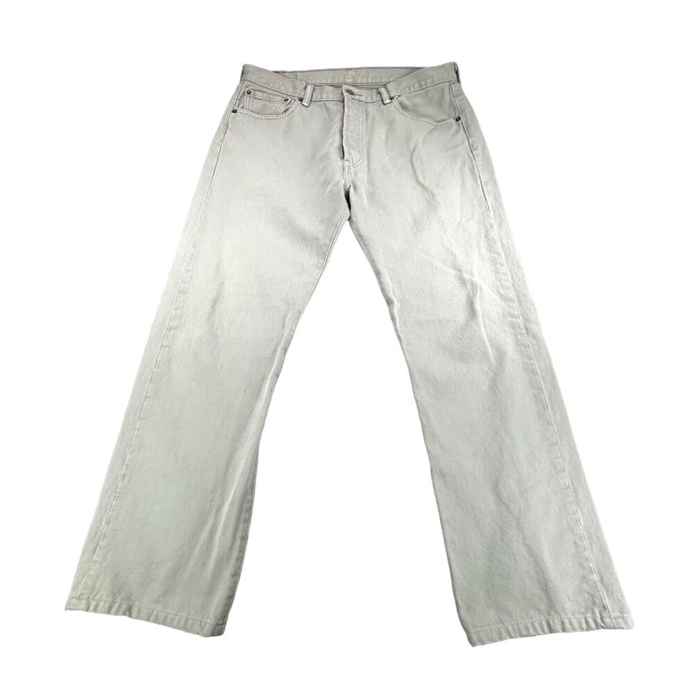 Levis 501 Jeans Gray Denim Mens W30 L30 Button Fly